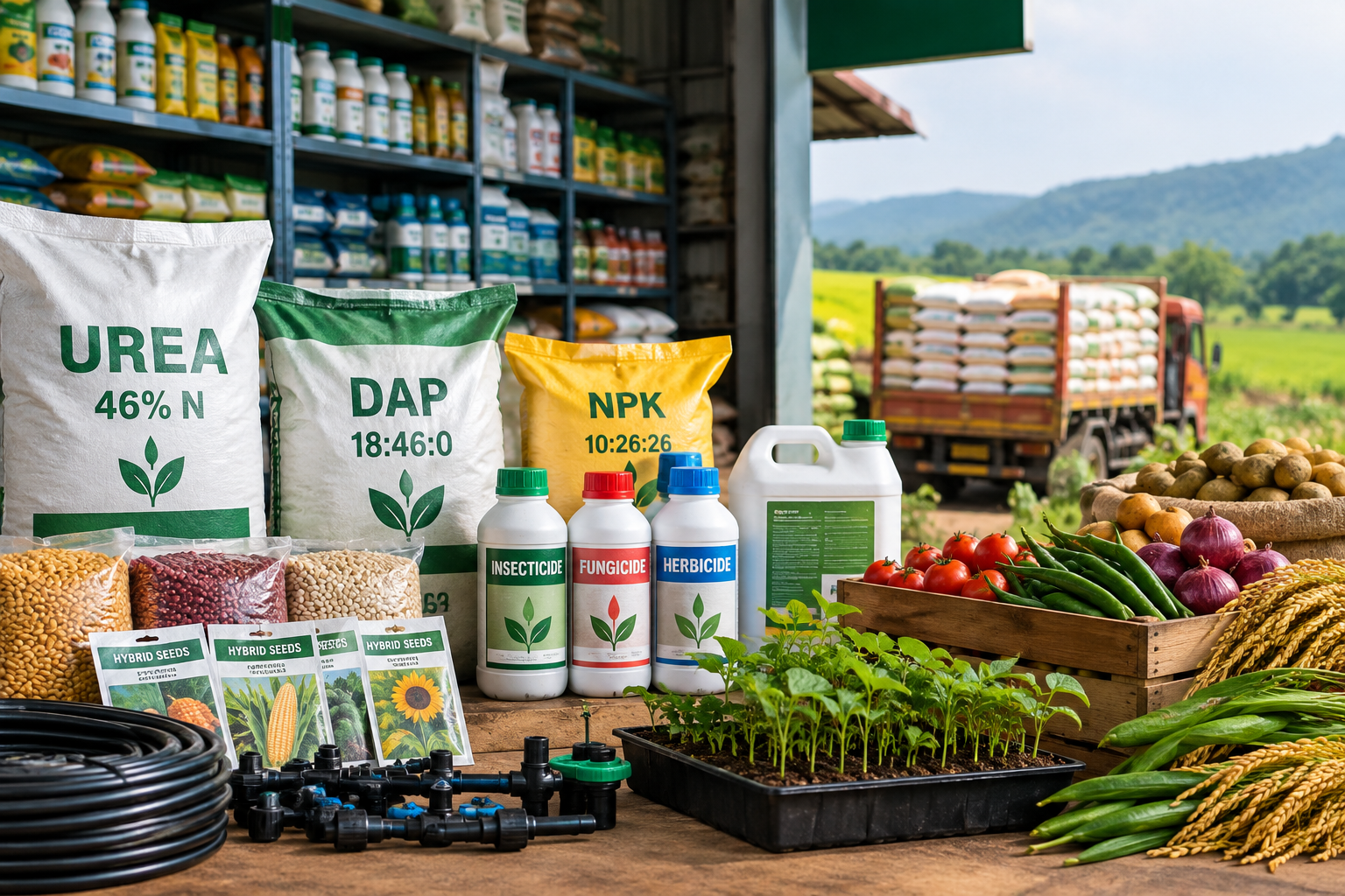 Agricultural inputs, farm supplies and agricultural produce